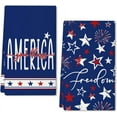 thumbnail image 1 of zeyuuu Star 4th of July Kitchen Towels Dish Towels Set of 2,God Bless America Patriotic Hand Towels 18x26 Inch Drying Dishcloth,Farmhouse Home Seasonal Holiday USA Decorations AD309, 1 of 6