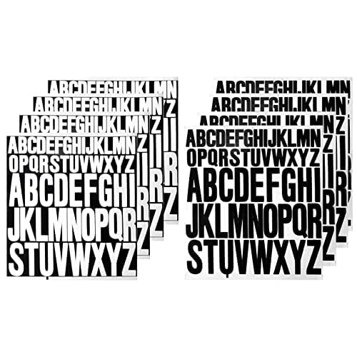Tacky Lettering zezhu 8 Sheets Vinyl Sticky Letters Capital Letter Stickers Self ...