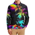 thumbnail image 1 of zfhfof Hawaiian Shirt for Men Long Sleeve Button Down Shirts Tropical Floral Print Casual Beach Vacation Summer Party Shirt with Chest Pocket, 1 of 7