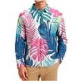 thumbnail image 1 of zfhfof Hawaiian Shirt for Men Long Sleeve Button Down Shirts Tropical Floral Print Casual Beach Vacation Summer Party Shirt with Chest Pocket, 1 of 7