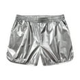 thumbnail image 1 of zfhfof Men Shiny Metallic Swim Trunks Elastic Waist Sparkly Shorts Hot Pants Party Clubwear with Pockets, 1 of 4