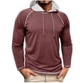 thumbnail image 1 of zfhfof Men's Athletic Hoodies Pullover Long Sleeve Sweatshirts Casual Gym Hooded Drawstring Fall Fashion Top Shirts, 1 of 7