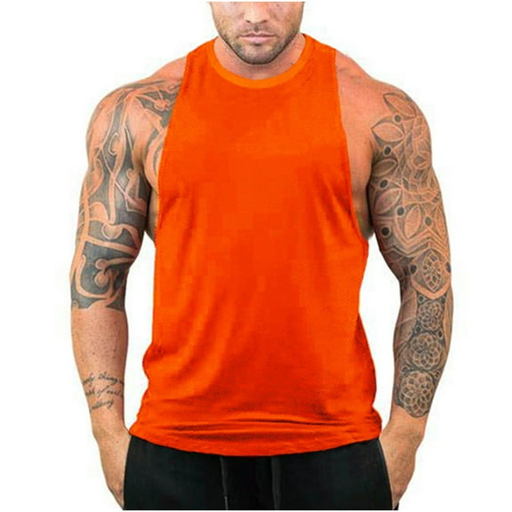 zfhfof Men's Bodybuilding Tank Tops Gym Fitness Workout Training Running T-Shirts Sleeveless Athletic Muscle Cut Off Shirts
