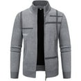 thumbnail image 1 of zfhfof Men's Cardigan Sweaters Full Zip Up Stand Collar Slim Fit Casual Knitted Sweater Jackets Warm Outwear with Pockets, 1 of 9