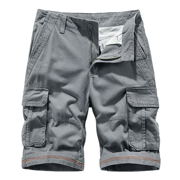 zfhfof Men's Cargo Shorts Summer Loose Fit Cotton Casual Outdoor Lightweight Work Shorts with Multi Pockets