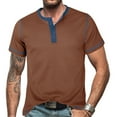 thumbnail image 1 of zfhfof Men's Casual Henley Shirts Classic Button Waffle Short Sleeve T-Shirt Summer Basic Solid Lightweight Tees Tops, 1 of 7
