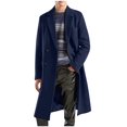 thumbnail image 1 of zfhfof Men's Casual Trench Coat Slim Fit Notched Collar Long Jacket Overcoat Winter Business Double Breasted Pea Coat wih Pockets, 1 of 6