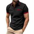 thumbnail image 1 of zfhfof Men's Classic Polo Shirts Short Sleeve Casual Muscle T Shirt Fashion Summer Color Block Slim Fit Golf Tennis Shirts, 1 of 4