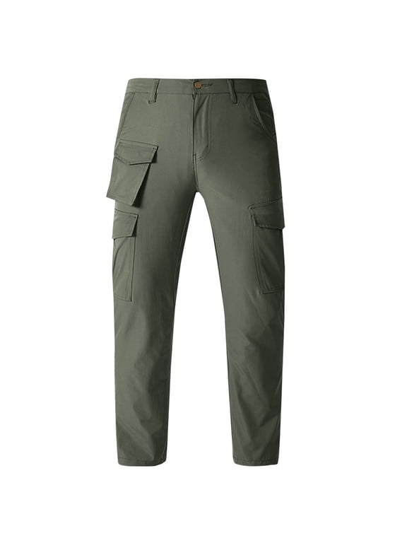 Men's Combat Pants Multi-Pockets Outdoor Travle Pants Lightweight Stretch Cargo Work Hiking Pants