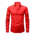 thumbnail image 1 of zfhfof Men's Dress Shirt Regular Fit Stretch Wrinkle Free Long Sleeve Solid Business Wedding Prom Button Down Shirts, 1 of 5