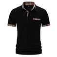 thumbnail image 1 of zfhfof Men's Fashion Polo Shirt Casual Button Short Sleeve T-Shirts Classic Basic Cotton Plaid Collar Golf Tops with Pocket, 1 of 6