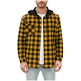thumbnail image 1 of zfhfof Men's Flannel Hoodie Shirts Long Sleeve Casual Vintage Button Down Plaid Shacket Jacket Lightweight Fall Hooded Shirt Outwear, 1 of 6