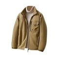 thumbnail image 1 of zfhfof Men's Fleece Jackets Soft Winter Thermal Coats Outdoor Hiking Outwear Casual Stand Collar Zip Up Jacket with Pockets, 1 of 6