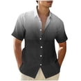thumbnail image 1 of zfhfof Men's Gradient Dress Shirts Short Sleeve 4-Way Stretch Button Down Shirt Hawaiian Summer Beach Casual T Shirts with Pockets, 1 of 6