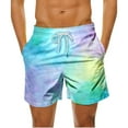 thumbnail image 1 of zfhfof Men's Hawaiian Shorts Summer Vacation Beach Shorts for Men Elastic Waist Drawstring Shorts with Pockets, 1 of 4