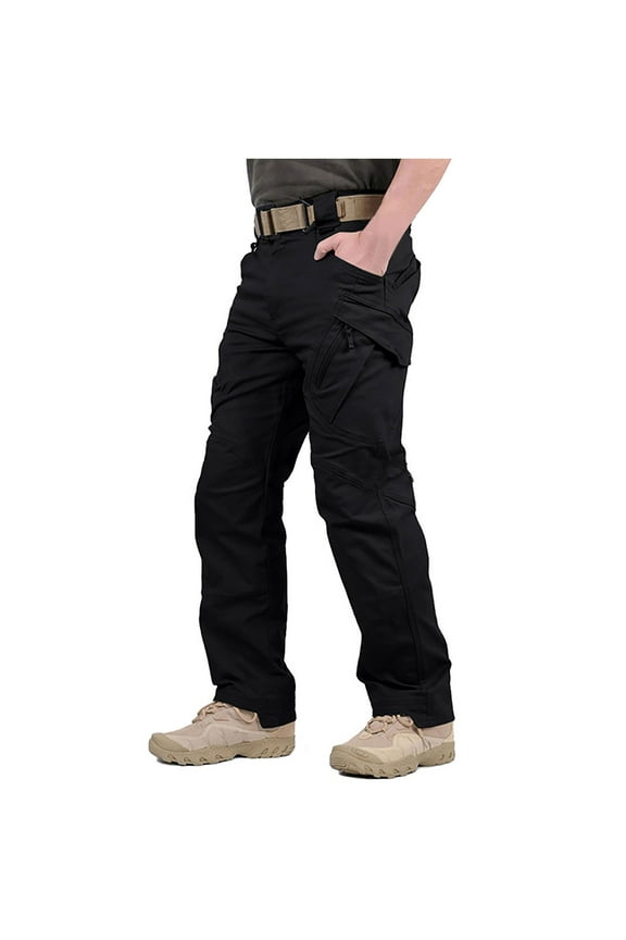 Men's Hiking Tactical Pants Lightweight Outdoor Combat Cargo Trousers Multiple Pockets Straight Type Fitness Pants
