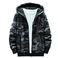 thumbnail image 1 of zfhfof Men's Hoodies Cardigan Sweaters Winter Thick Warm Fleece Sherpa Lined Full Zip Knitted Jacket Casual Hooded Coat Outerwear with Zipper Pockets, 1 of 3