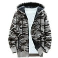 thumbnail image 1 of zfhfof Men's Hoodies Cardigan Sweaters Winter Thick Warm Fleece Sherpa Lined Full Zip Knitted Jacket Casual Hooded Coat Outerwear with Zipper Pockets, 1 of 3