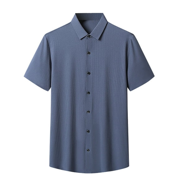 zfhfof Men's Knit Shirts Classic Short Sleeve Button Down Polo Shirt Fashion Casual Summer Beach Shirts