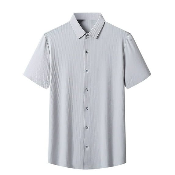 zfhfof Men's Knit Shirts Classic Short Sleeve Button Down Polo Shirt Fashion Casual Summer Beach Shirts