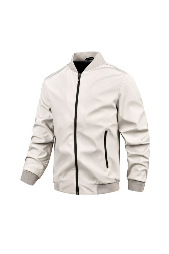 Men's Lightweight Bomber Jacket with Zipper Pockets Zip Up Track Jackets Casual Fall Windbreaker Outdoor Golf Fashion Coat for Men