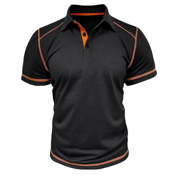 zfhfof Men's Muscle Polo Shirts Summer Raglan Short Sleeve Slim Fit Tops Fashion Casual Button Golf T-Shirt