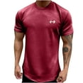 thumbnail image 1 of zfhfof Men's Muscle Slim T Shirt Fashion Short Sleeve Crewneck Compression Shirt Gym Workout Athletic Tee Shirts, 1 of 6
