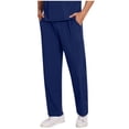 thumbnail image 1 of zfhfof Men's Scrub Pants with Multi Pockets Straight Leg with Drawstring Elastic Waist Stretch Nursing Workwear Trousers Long Pants, 1 of 8