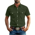 thumbnail image 1 of zfhfof Men's Short Sleeve Button Down Shirt Casual Fishing Hiking Work Shirt Lightweight Summer Cargo Shirt with 2 Pockets, 1 of 6