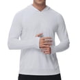 thumbnail image 1 of zfhfof Men's Sun Protection Hoodie Rash Guard Shirts Long Sleeve UPF 50+ Swim Fishing Shirt with Hood Lightweight UV SPF, 1 of 9