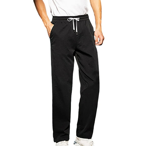 zfhfof Men's Sweatpants Lightweight Workout Pants with Pockets Elastic Waist Drawstring Athletic Pants for Men Exercise Jogging Hiking