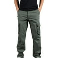 thumbnail image 1 of zfhfof Men's Tactical Cargo Pants Multi-Pocket Lightweight Ripstop Combat Trousers Outdoor Hiking Work Pants Big & Tall Size, 1 of 6