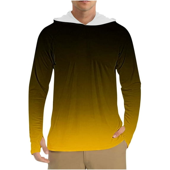 zfhfof Men's UPF 50+ Sun Protection Long Sleeve Hoodie Shirts UV SPF Outdoor Fishing Pullover Rash Guard T-Shirts for Men