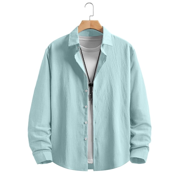 zfhfof Men's UPF 50+ Sun Protection Shirt Lightweight Collared Long Sleeve Button Down Shirts Summer Casual Tops