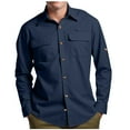 thumbnail image 1 of zfhfof Men's UPF 50+ UV Sun Protection Shirts Long Sleeve Hiking Fishing Shirt Lightweight Quick Dry Button Down Cargo Shirt for Outdoor Work Travel, 1 of 8