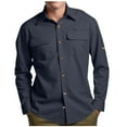 thumbnail image 1 of zfhfof Men's UPF 50+ UV Sun Protection Shirts Long Sleeve Hiking Fishing Shirt Lightweight Quick Dry Button Down Cargo Shirt for Outdoor Work Travel, 1 of 8