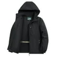thumbnail image 1 of zfhfof Men's Waterproof Raincoat Lightweight Mountain Rain Jacket with Detachable Hood Casual Zip Up Windbreakerl for Outdoor Hiking Travel, 1 of 6