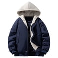 thumbnail image 1 of zfhfof Men's Winter Thick Jackets with Hood Waterproof Windbreaker Warm Coats Quilted Lined Rain Jacket for Outdoor Hiking Travel, 1 of 4