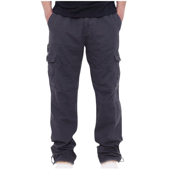zfhfof Mens Camo Cargo Pants Casual Regular Fit Cotton Twill Trousers Multi Pockets Camouflage Outdoor Hiking Combat Work Pants