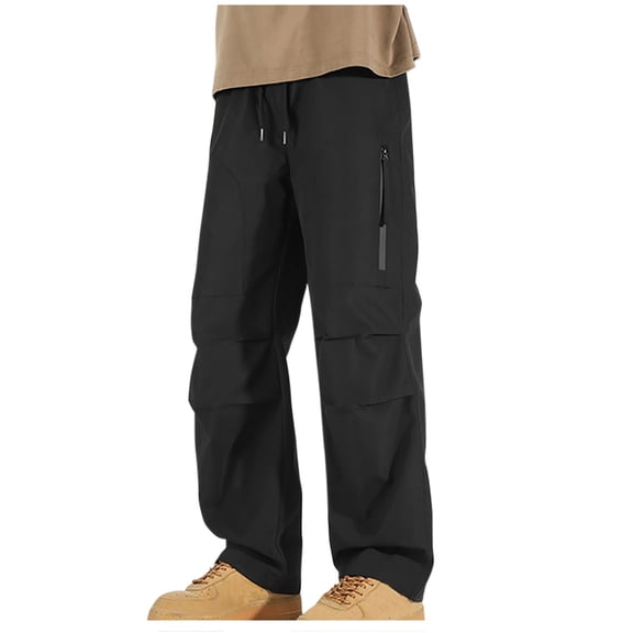 zfhfof Mens Cargo Pants Lightweight Hiking Pants Drawstring Elastic Waist Joggers Baggy Trousers with Multi Pocket for Outdoor Casual