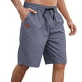 thumbnail image 1 of zfhfof Mens Casual Shorts - Cotton Drawstring Elastic Waist Summer Beach Short Pants Stretch Twill Chino Golf Shorts with Pockets, 1 of 6