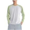 thumbnail image 1 of zfhfof Mens Classic Raglan Long Sleeve T-Shirt Casual Crewneck Colorblock Outdoor Workout Athletic Shirts Basic Tees Tops, 1 of 5