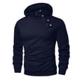thumbnail image 1 of zfhfof Mens Hoodies Quarter Zip Button Shawl Neck Hooded Sweatshirts Long Sleeve Fall Winter Fashion Pullover Hoodie with Pocket, 1 of 4
