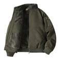 thumbnail image 1 of zfhfof Mens Winter Jacket Casual Thicken Thermal Fleece Lined Sherpa Trucker Jackets Zip Up Lapel Work Cargo Coat Outerwear with Pockets, 1 of 3