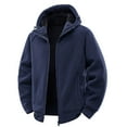 thumbnail image 1 of zfhfof Sherpa Lined Hoodies Jackets for Men Heavyweight Full Zip Up Hooded Outerwear Thick Fleece Jacket Winter Warm Coats, 1 of 6