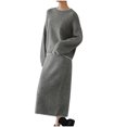 thumbnail image 1 of zfwon 2 Piece Skirts Sets for Women Elegant Solid Color Knit Dress Set Round Neck Long Sleeve Sweater and Midi Skirt Stretchy Bodycon Lounge Travel Outfits Winter, 1 of 8