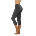 thumbnail image 1 of zfwon Capri Leggings for Women Plus Size Women'S High Waisted Capri 3/4 Length Leggings Buttery Soft Tummy Control Leggings Cropped Trousers for Workout Gym Yoga, 1 of 2