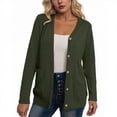 thumbnail image 1 of zfwon Cardigans for Women Jacquard Weave Button Front Cardigan Jacket Women's Long Sleeve Knit Shrugs Jackets Jumper with Pockets Lightweight Soft Smart Casual Office Coats, 1 of 4