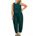 thumbnail image 1 of zfwon Co Ord Sets for Women UK 2 Piece Outfits Checkered Lounge Wear Sets Sleeveless Tank and High Waisted Cropped Trousers Casual Tracksuit Comfy Cotton Plaid Pyjamas Outfit Streetwear, 1 of 6