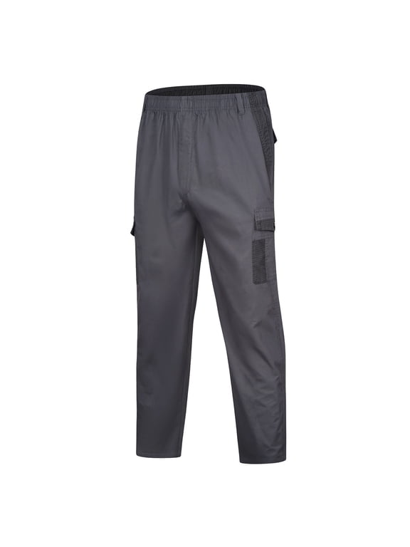 Cotton Trousers for Men Plus Size Straight Leg Lounge Pants Lightweight Causal Smart Hiking Office Walkign Pants Fashion Jogging Bottoms Outdoor Camping Hiking Trousers with Pockets